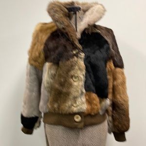 Rabbit fur coat